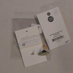 Earrings post capped fan MOP/strlg .75 nat/silver