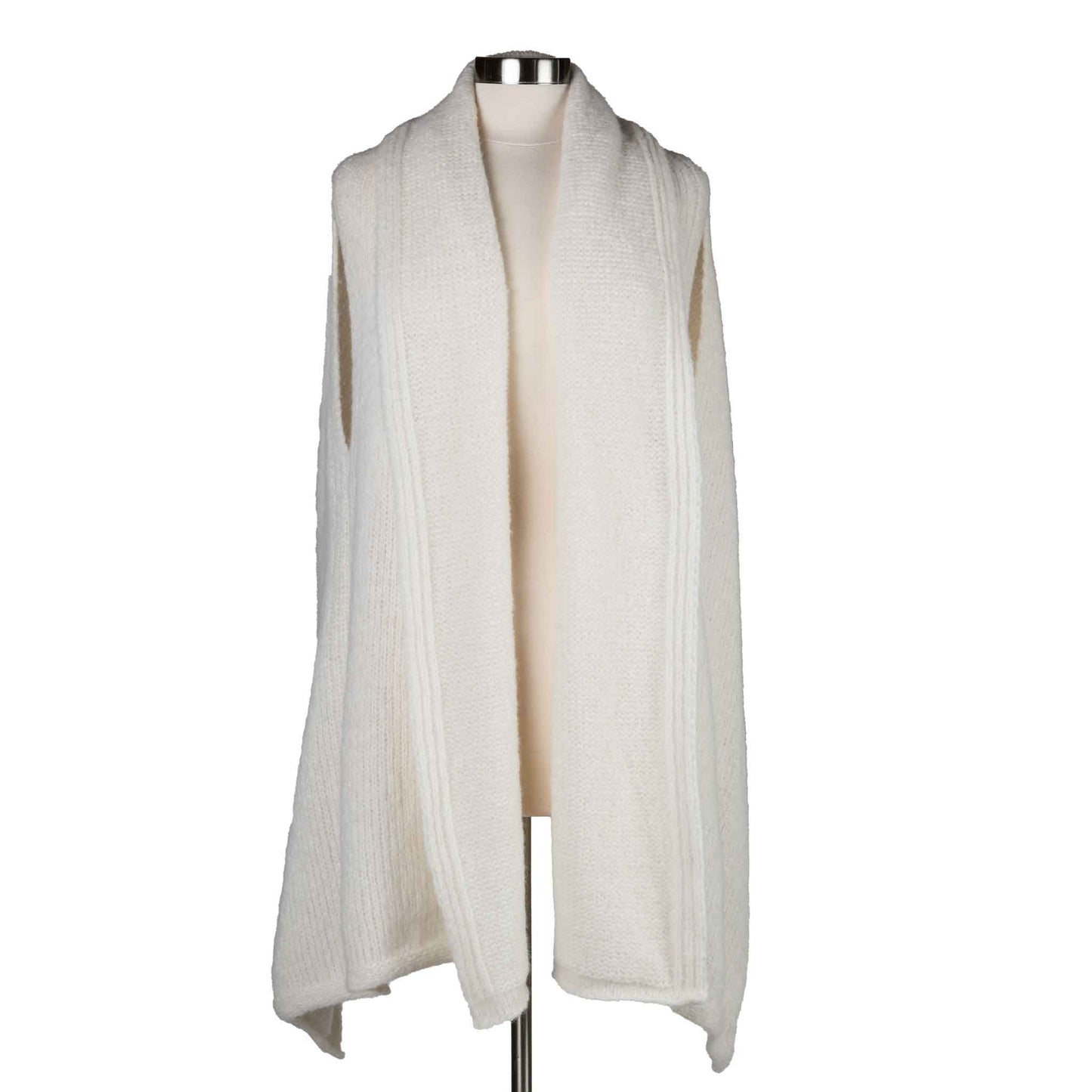 Wrap shawl alpaca/polymide 38L ivory