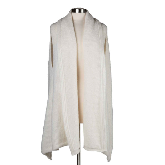 Wrap shawl alpaca/polymide 38L ivory