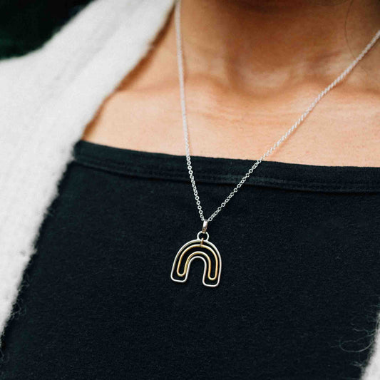 Arco Rainbow Charm Necklace - Default Title (6109580)