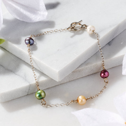 Munay Sterling Silver and Pearl Bracelet