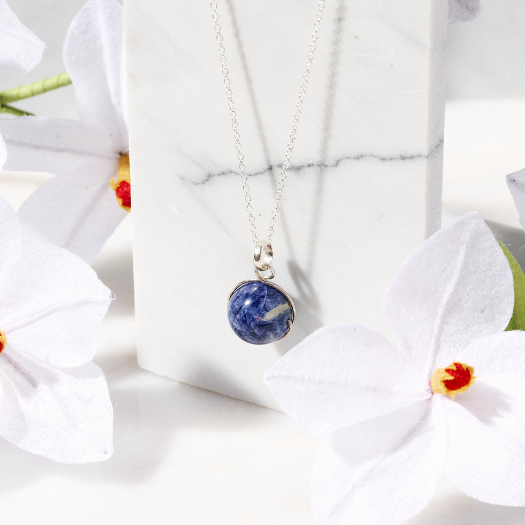 Khasi Kay Sterling Silver Sodalite Necklace