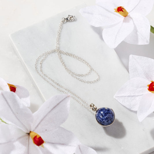 Khasi Kay Sterling Silver Sodalite Necklace