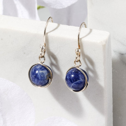 Khasi Kay Sterling Silver Sodalite Earrings
