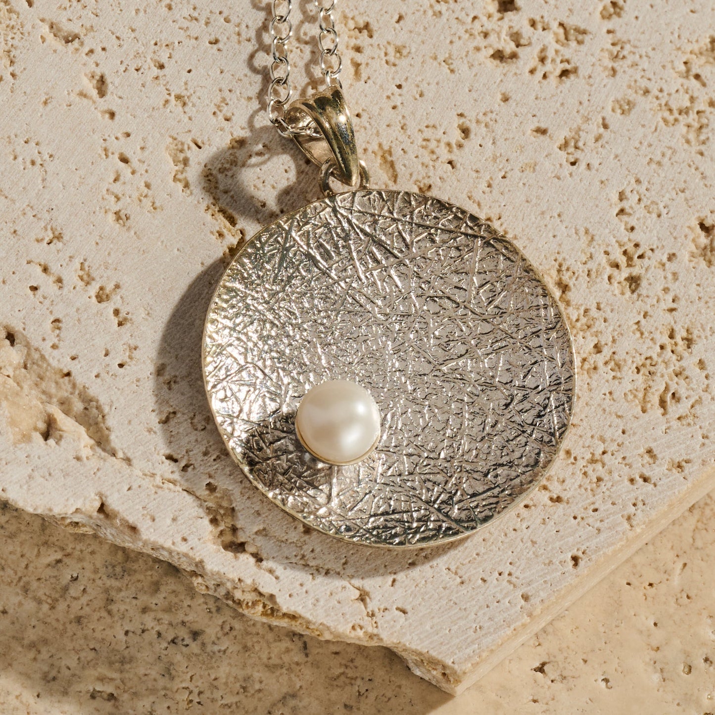 Nuna Silver and Pearl Necklace