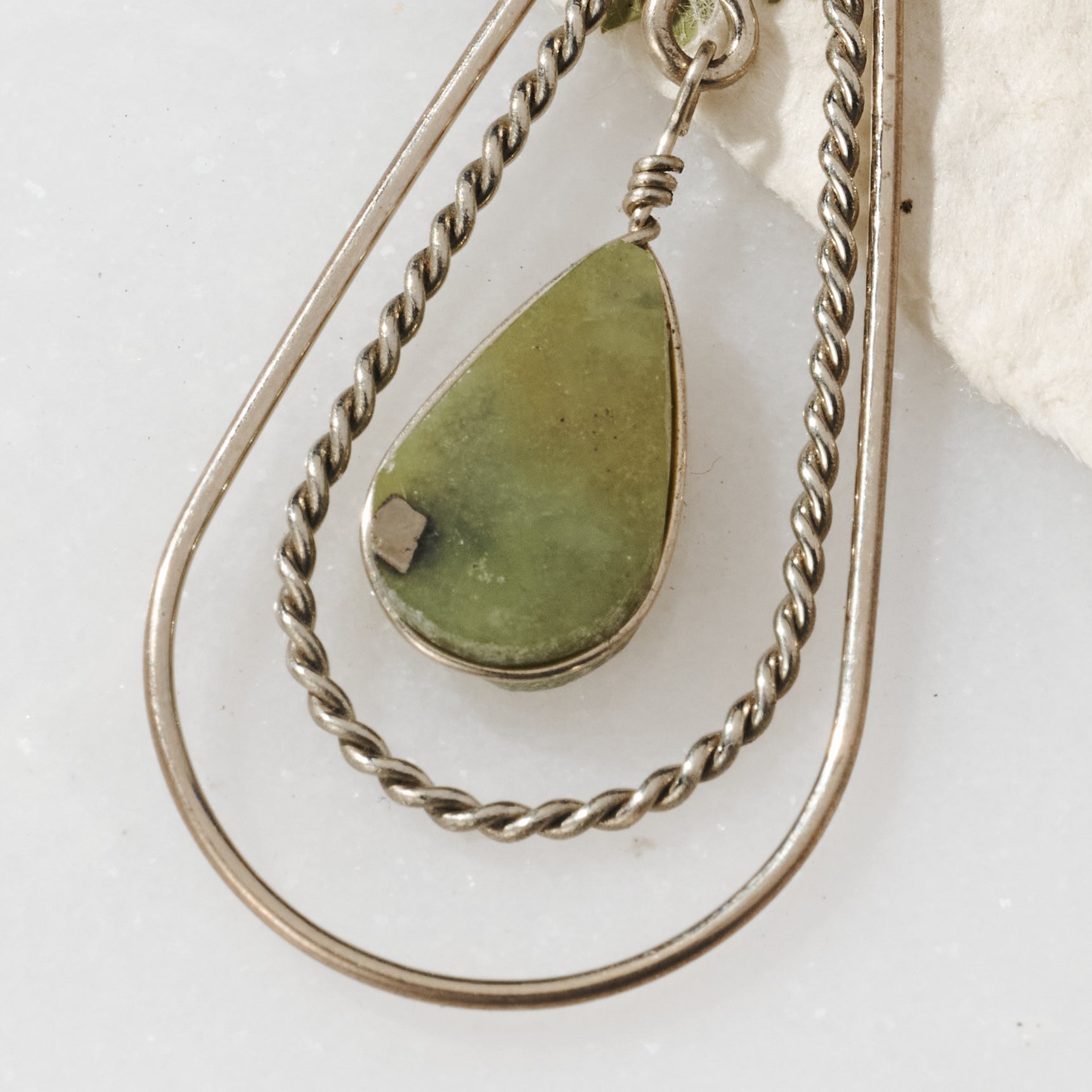 "Ayni" Serpentine Stone Earrings