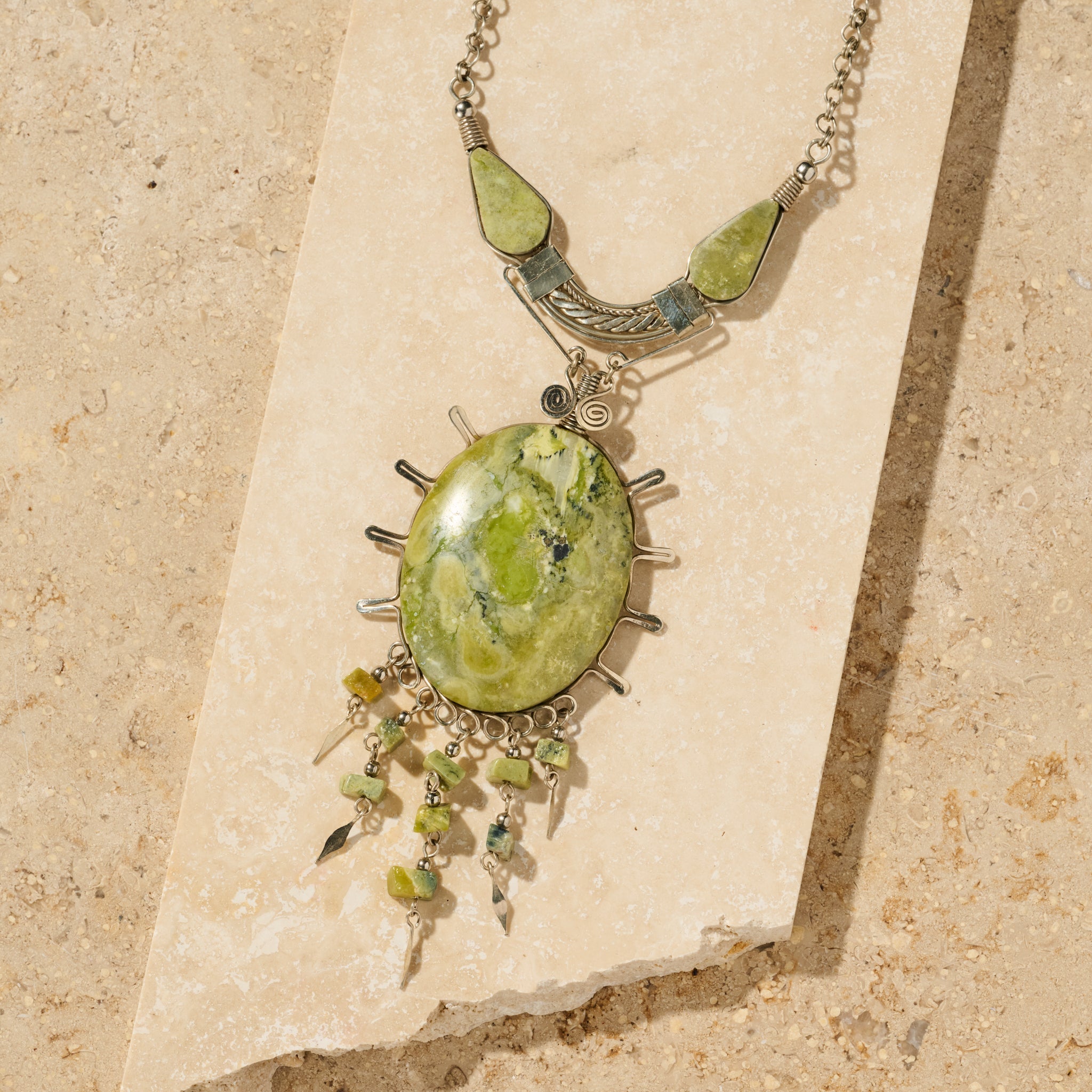 Waca Serpentine Stone Necklace