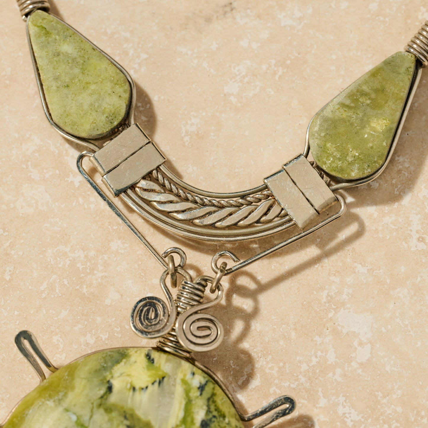 Waca Serpentine Stone Necklace