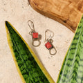 "Chala" Red  Spondylus Shell Earrings