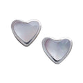 Mother of Pearl Heart Post Earrings