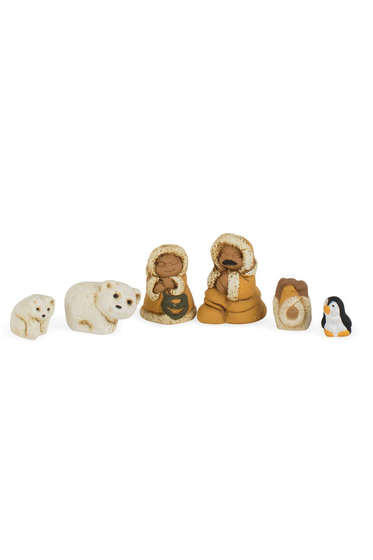 Nativity Inuit in matchbox cer 1H gold/multi