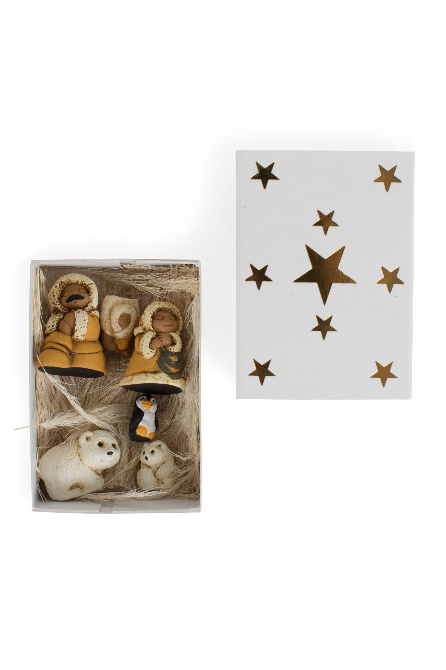 Nativity Inuit in matchbox cer 1H gold/multi