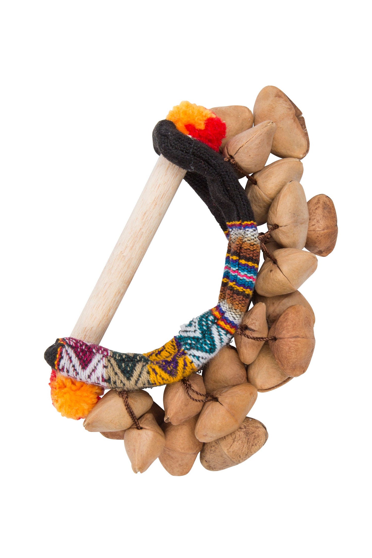 Rattle seed pods/wood 4.5W brown/multi