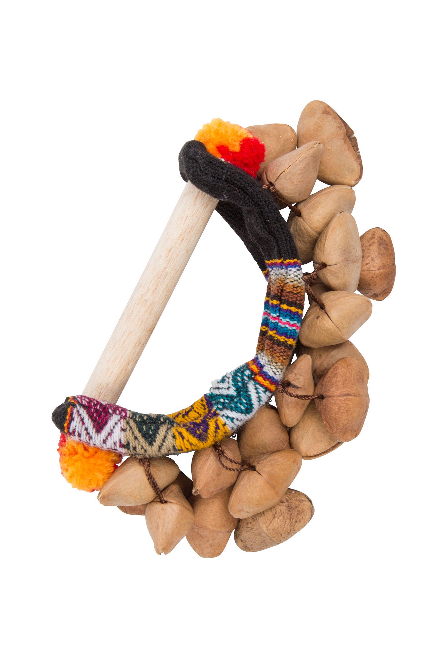 Rattle seed pods/wood 4.5W brown/multi