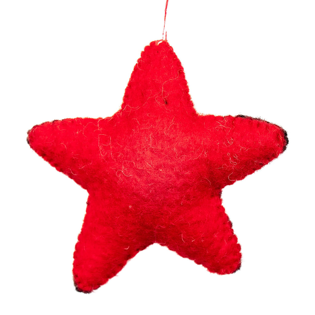 "Star" Santa Felt Ornament