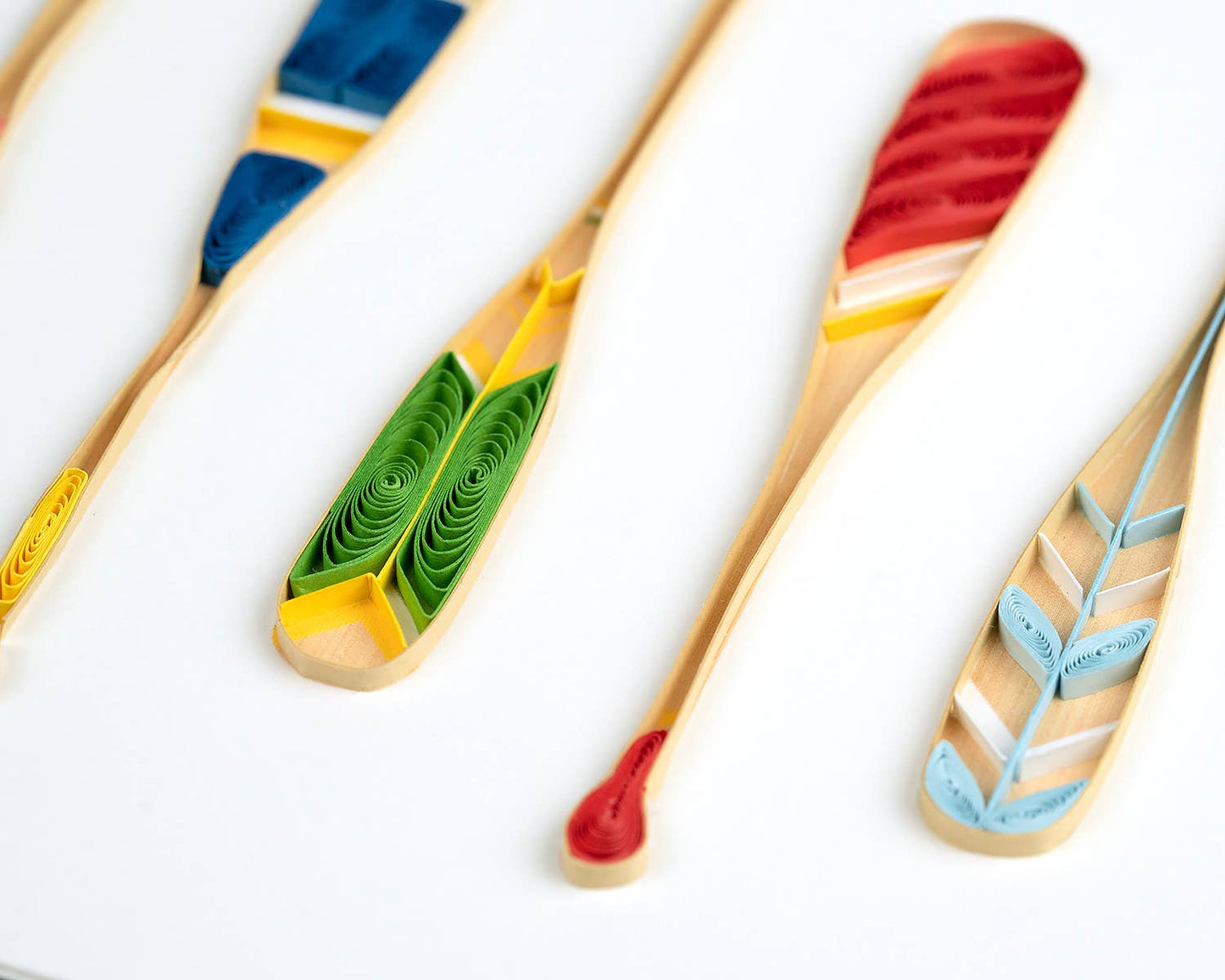 Quilled Greeting Card, "Painted Canoe Paddles"