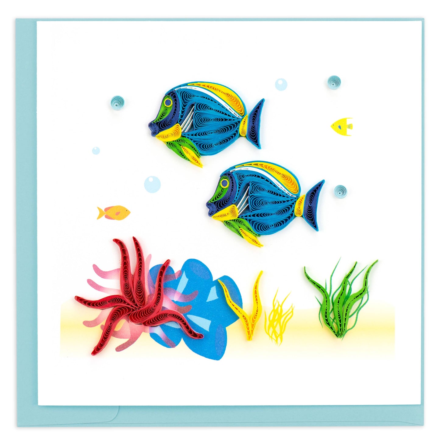 Quilled Greeting Card, "Colorful Fish"
