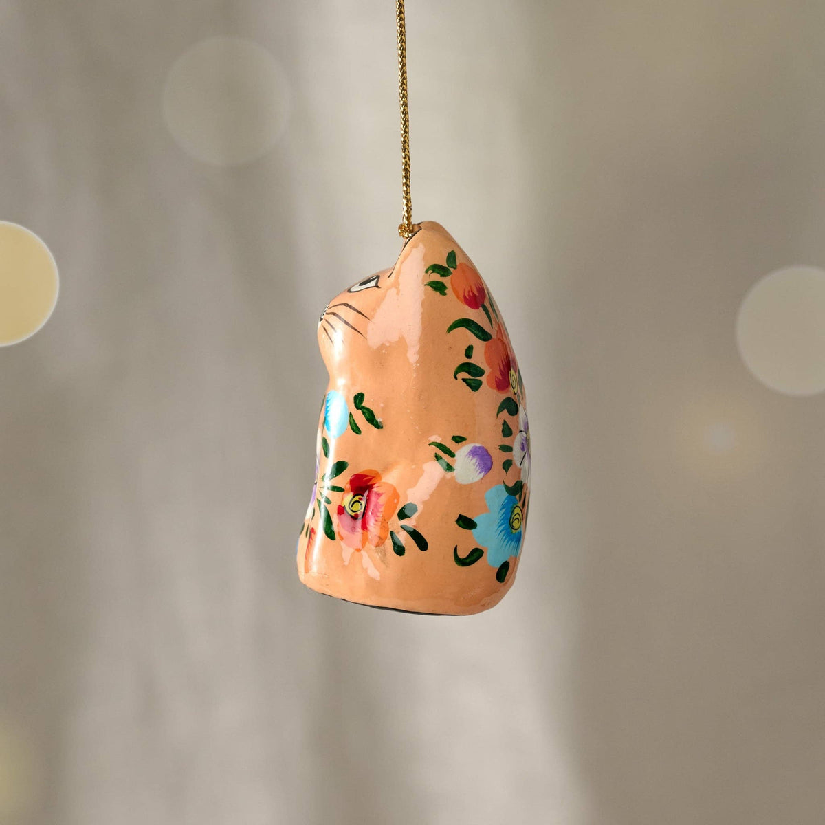 Parisi Paper Mache Cat Ornament