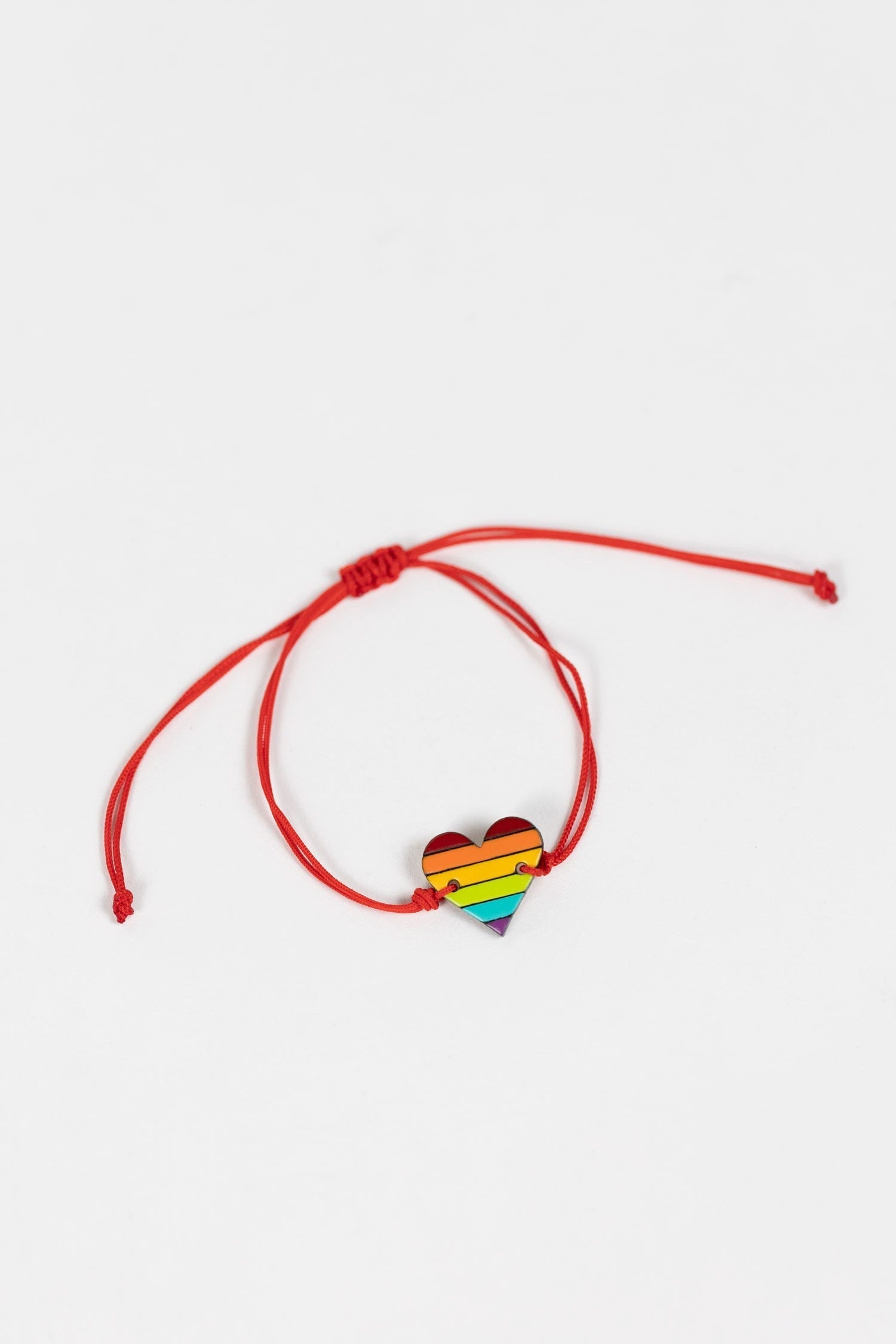 Bracelet rainbow heart w/card gourd .5D multi