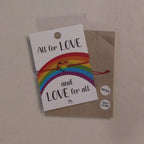 Bracelet rainbow heart w/card gourd .5D multi