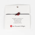 Card reads "This bracelet is a reminder for you. When you see a cardinal you will know it's true. I am never far away I'm always here with you."