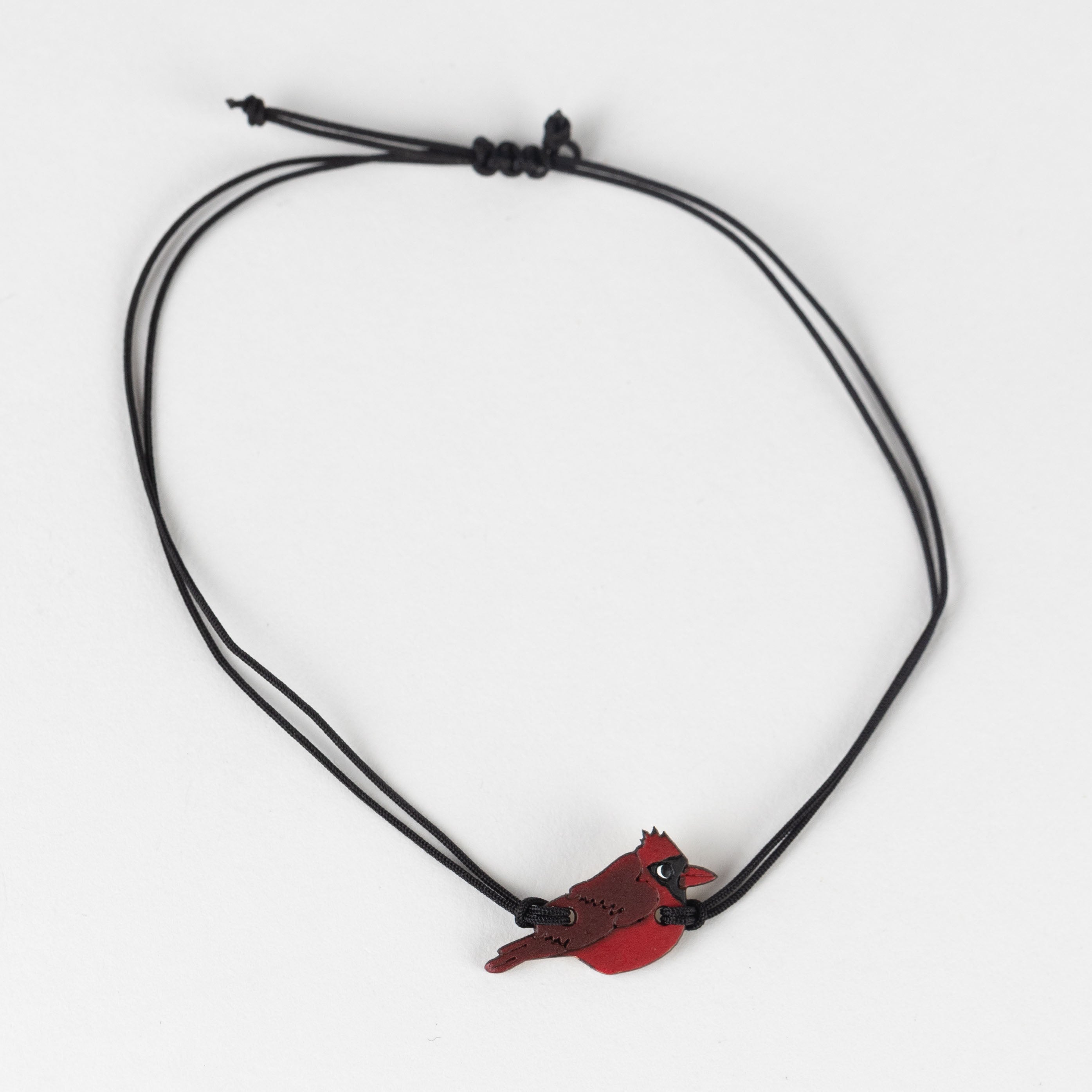 Bracelet cardinal M/2 gourd/acrylic adj red/blk