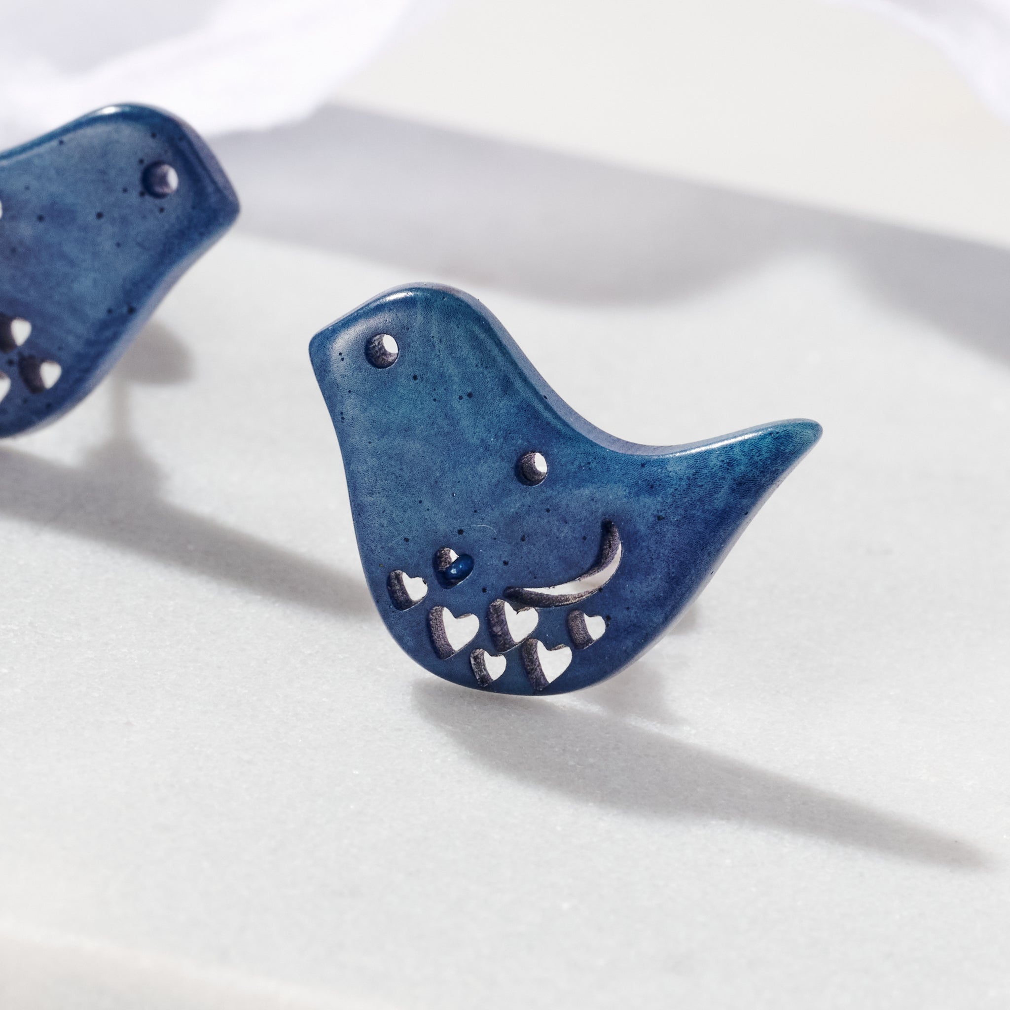 Tagua "Pisco Bird" Earrings