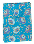 Turquoise Flower Tree-free Gift Bag - Medium