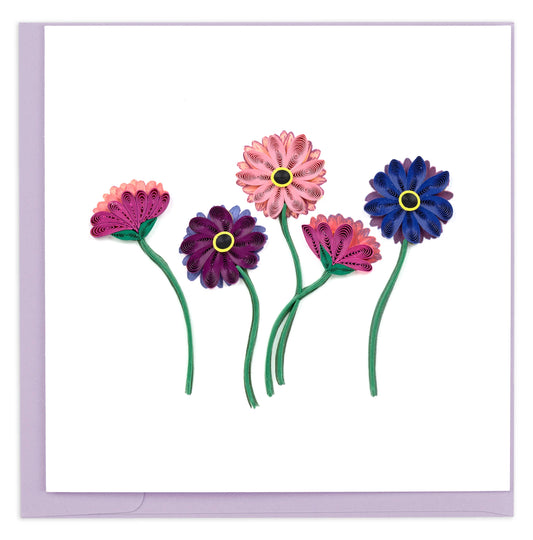 Quilled Greeting Card, "Gerbera Daisies"