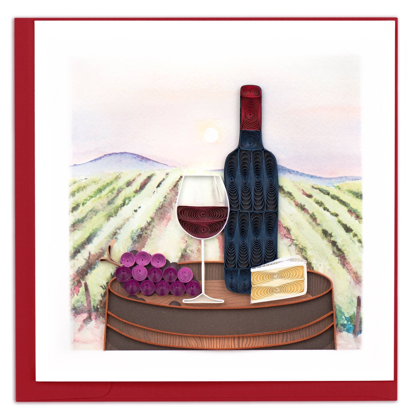 Quilled Greeting Card, "Vineyard"