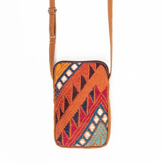 Crossbody Pouch, Handwoven Geometric^