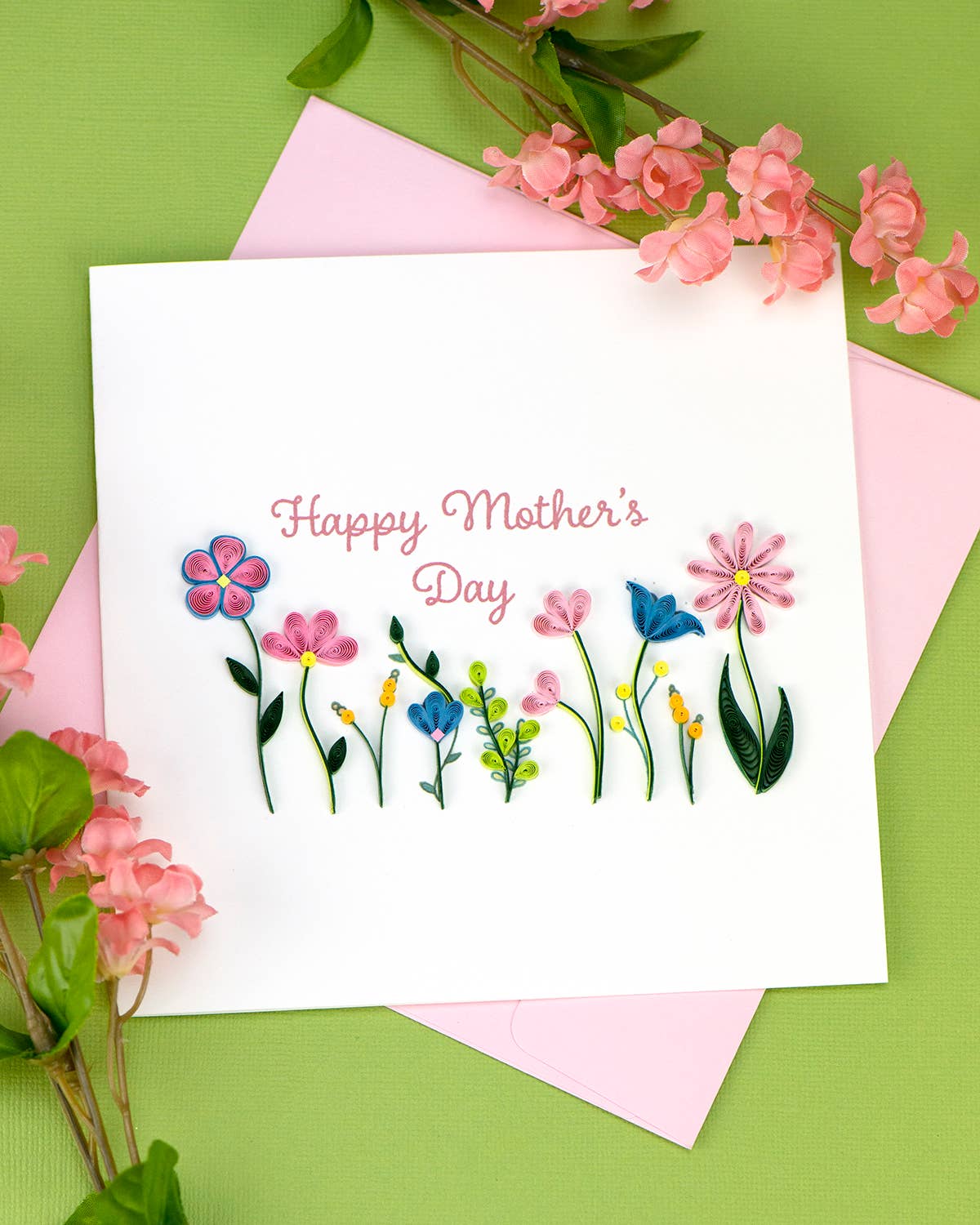 Quilled Greeting Card, "Wildflower Mother’s Day"