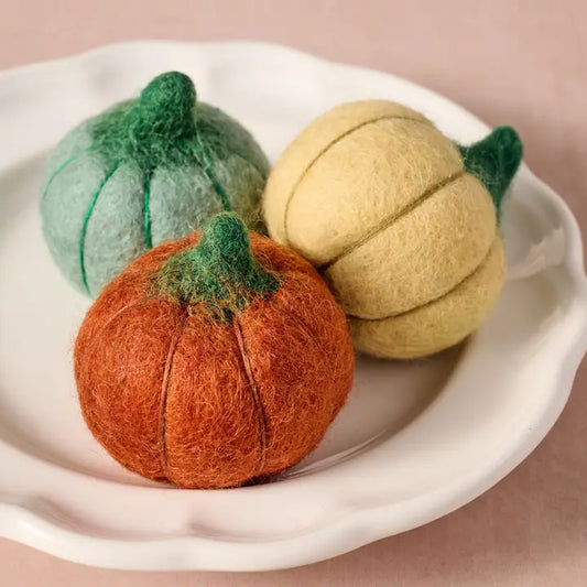 Felted Soaps, "Sapha Pumpkin Shaped"