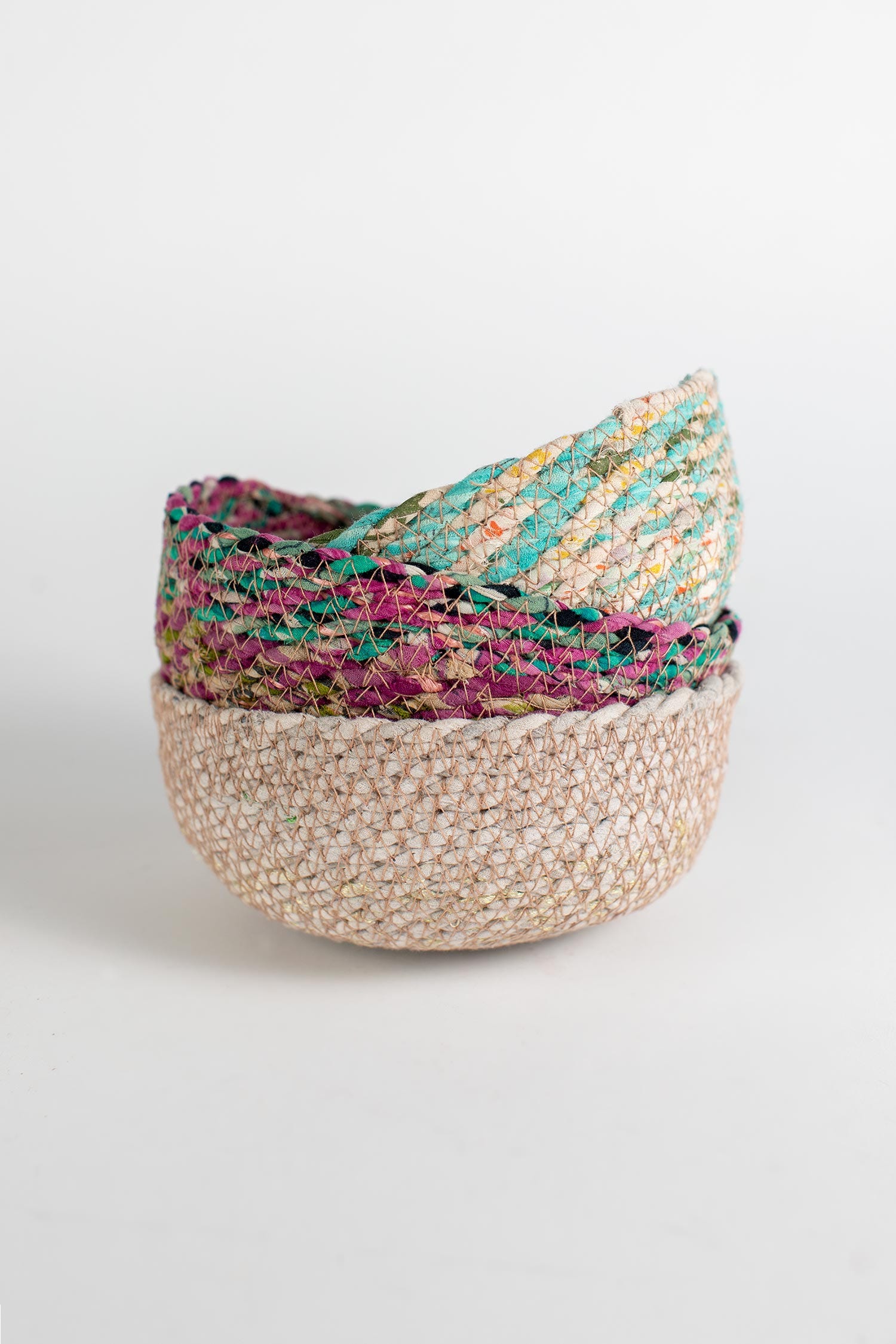 Basket sm machine stitched sari 6.5D assorted