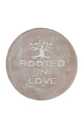 Garden plaque Rooted in Love t-cotta 8.5D whtwash