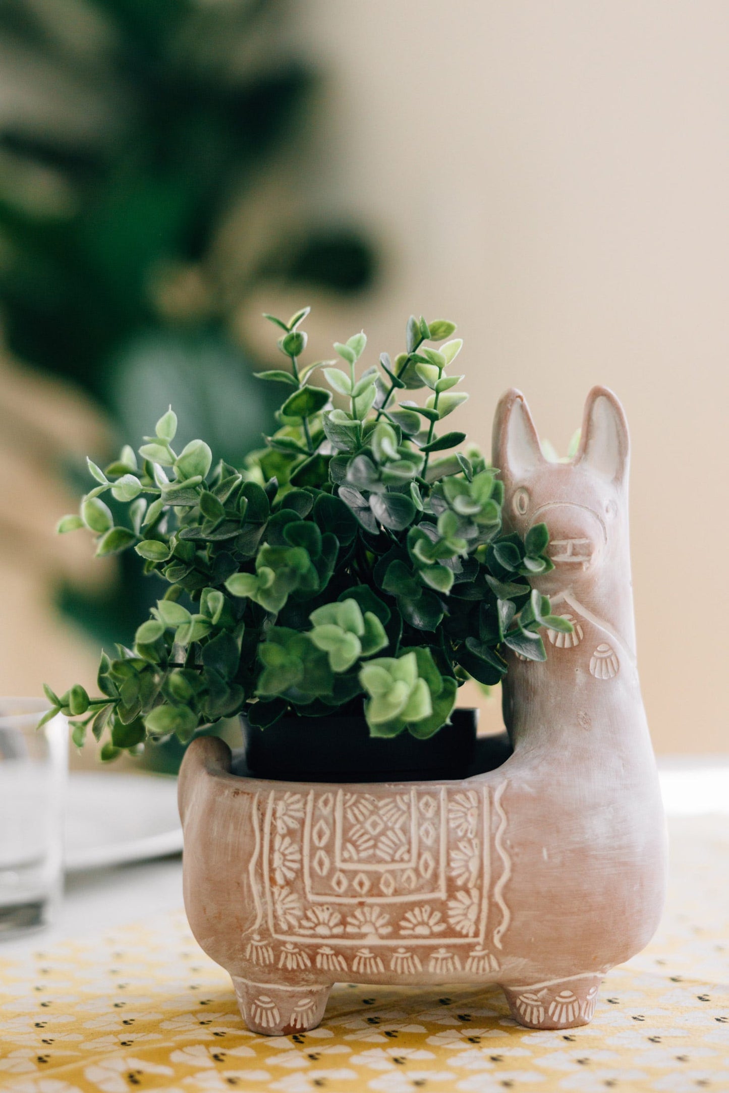 Planter, Terracotta Llama