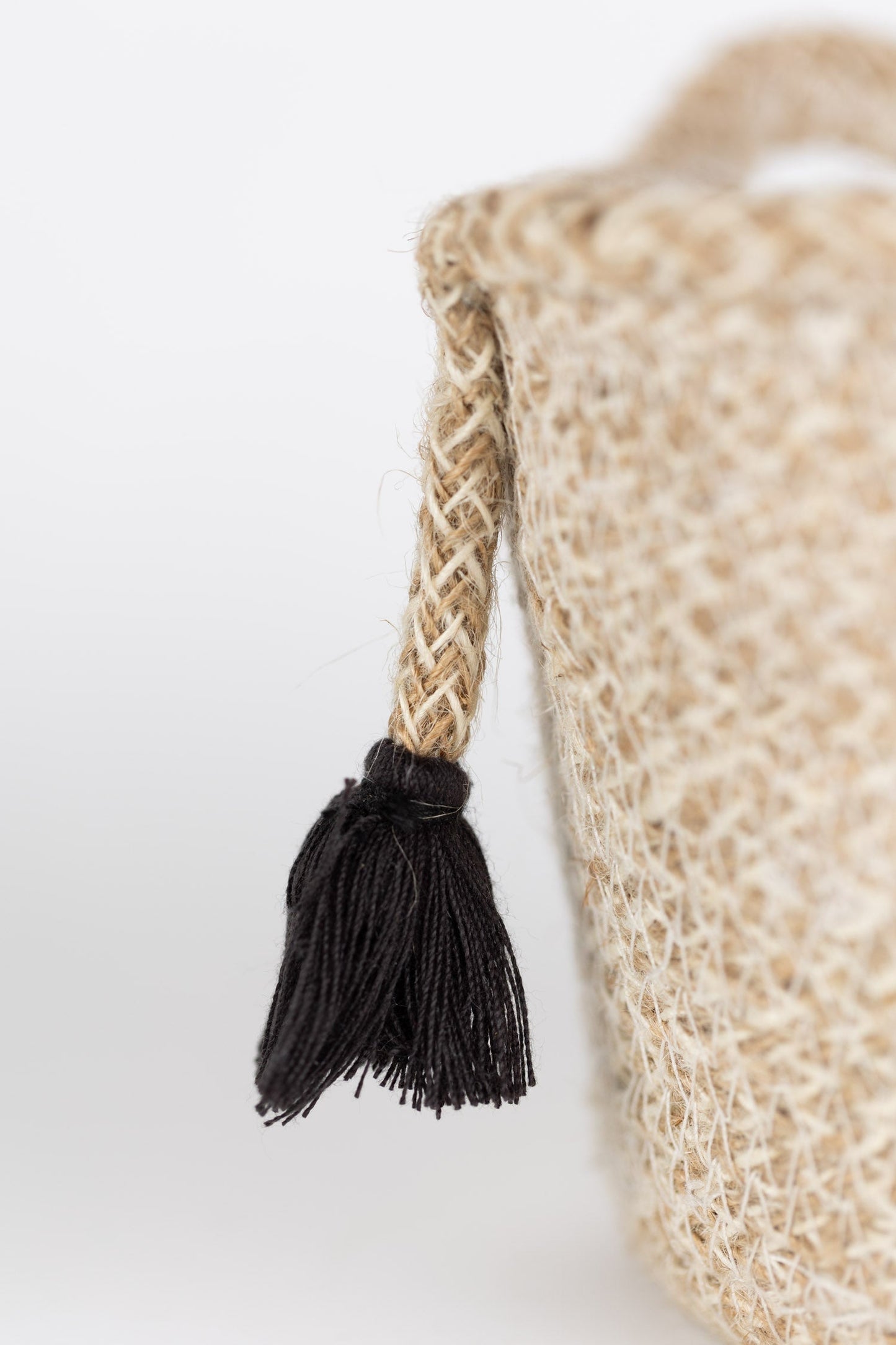 Cat Face Jute Basket - 5.75"H