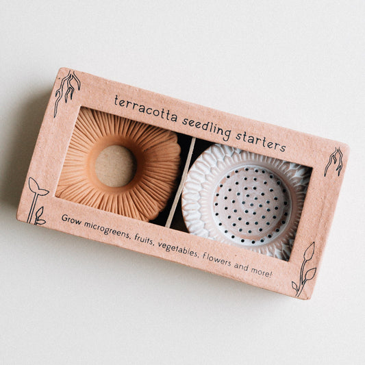 Seed sprouter/floral arranger s/2 t-cotta 4D nat