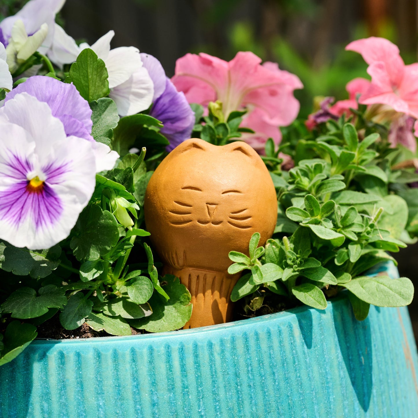 Plant self waterer cat M/2 t-cotta 6H nat