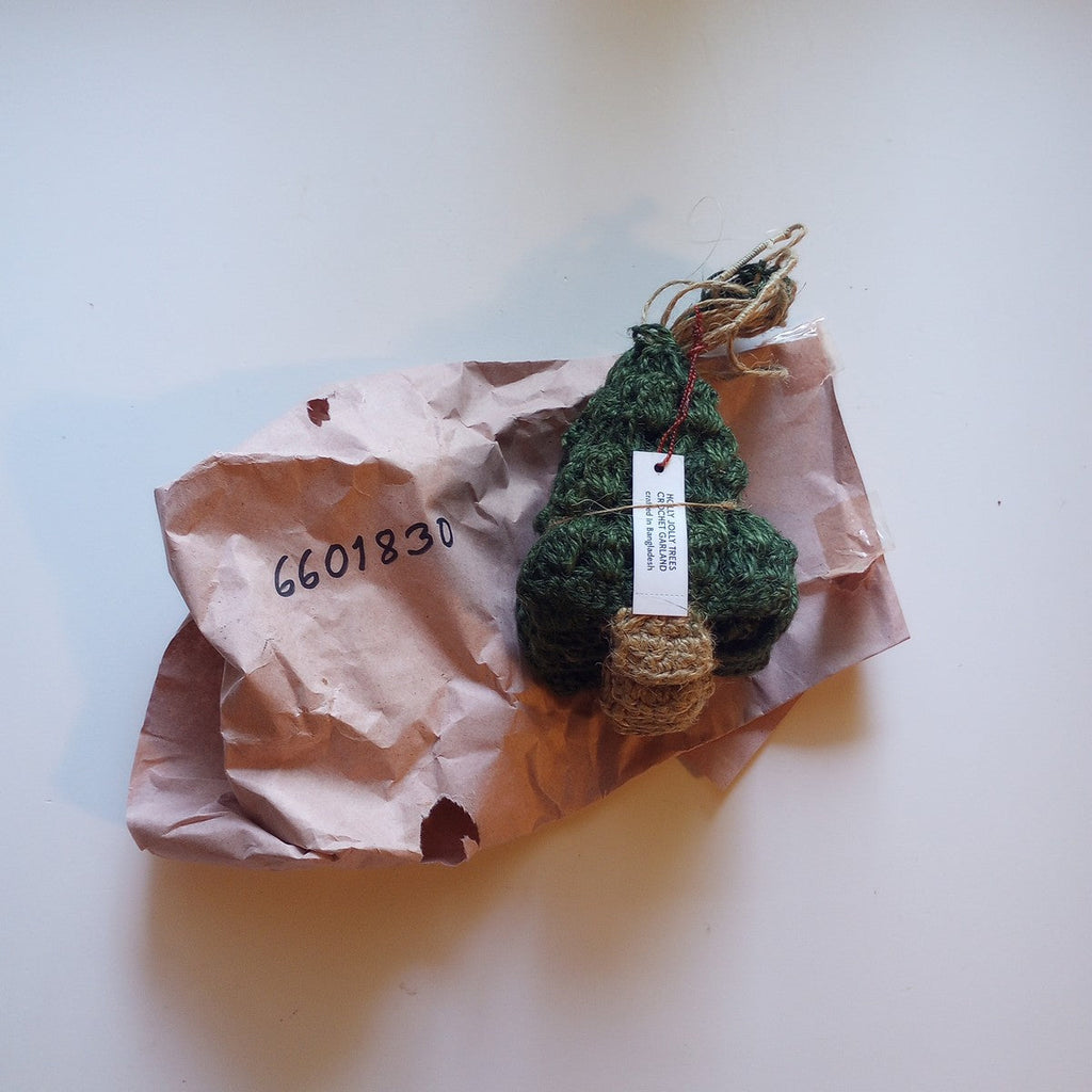 Garland trees crochet trees 4.5ftL green/natural
