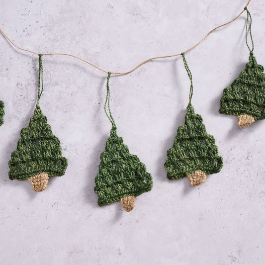 Garland trees crochet trees 4.5ftL green/natural