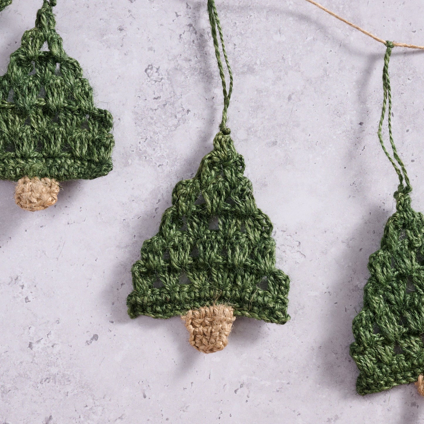 Garland trees crochet trees 4.5ftL green/natural