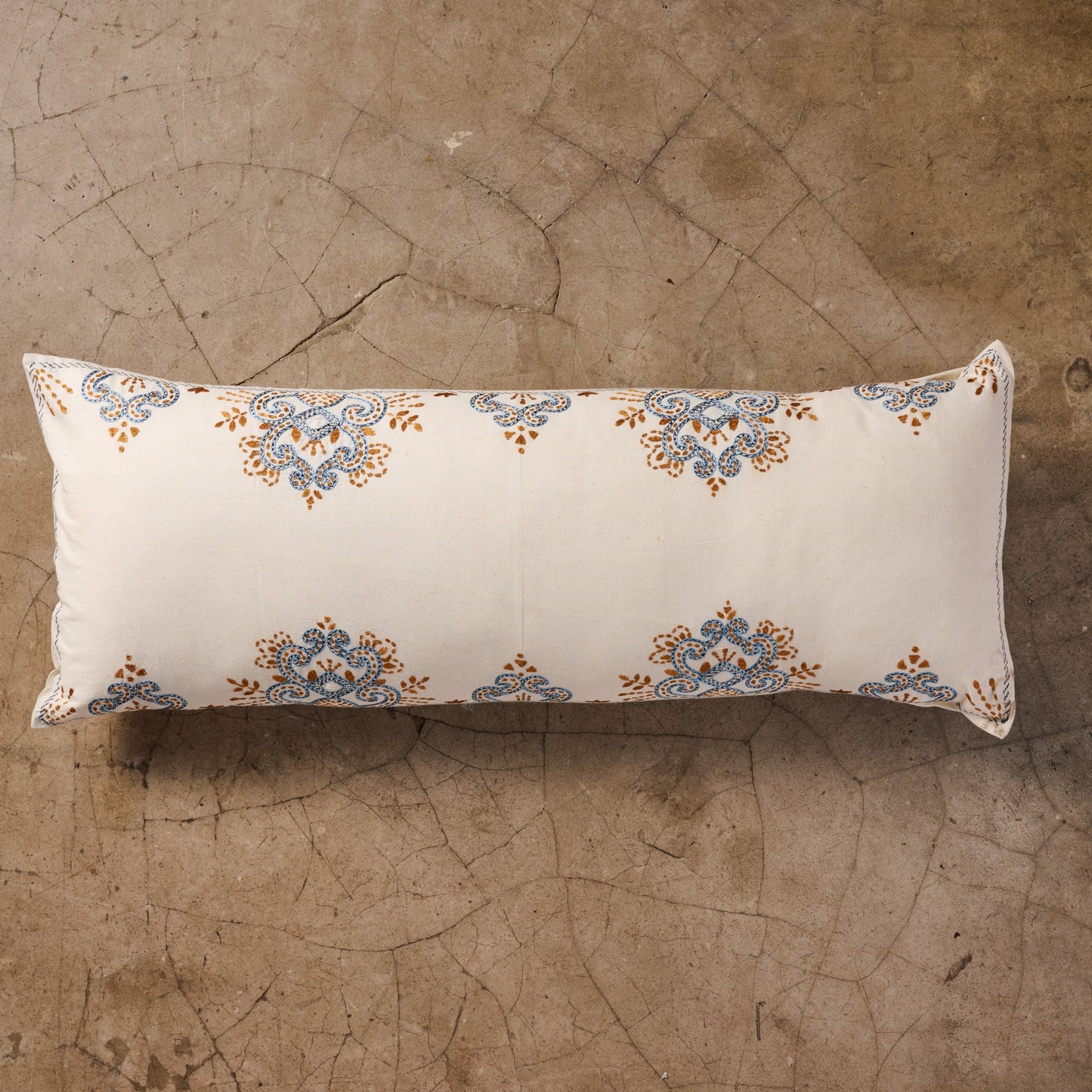 Jatila Hand Embroidered Lumbar Pillow
