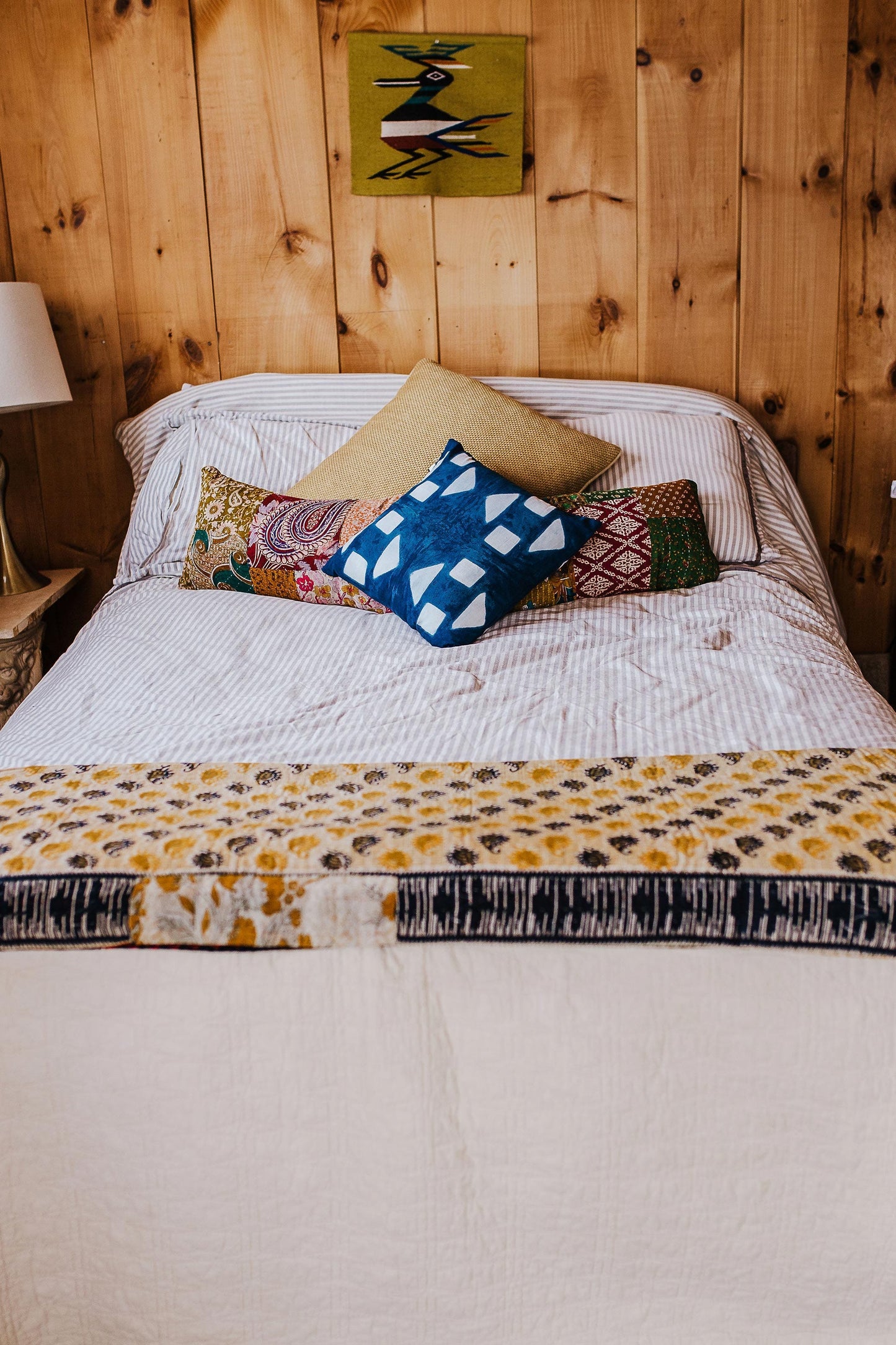 Pillow recyc sari 19x11 asst