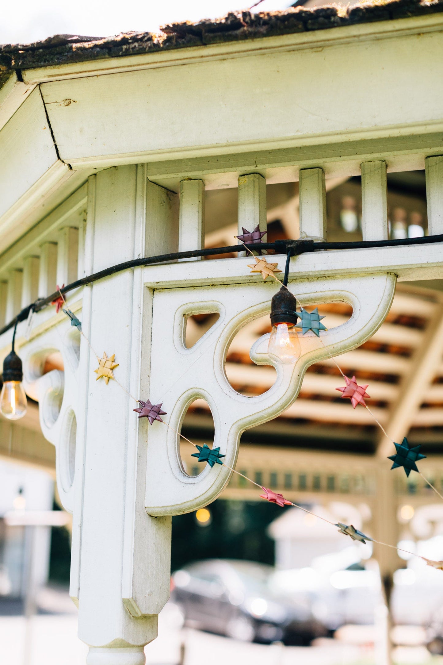 Garland stars M/3 palm leaf 14ft pastels