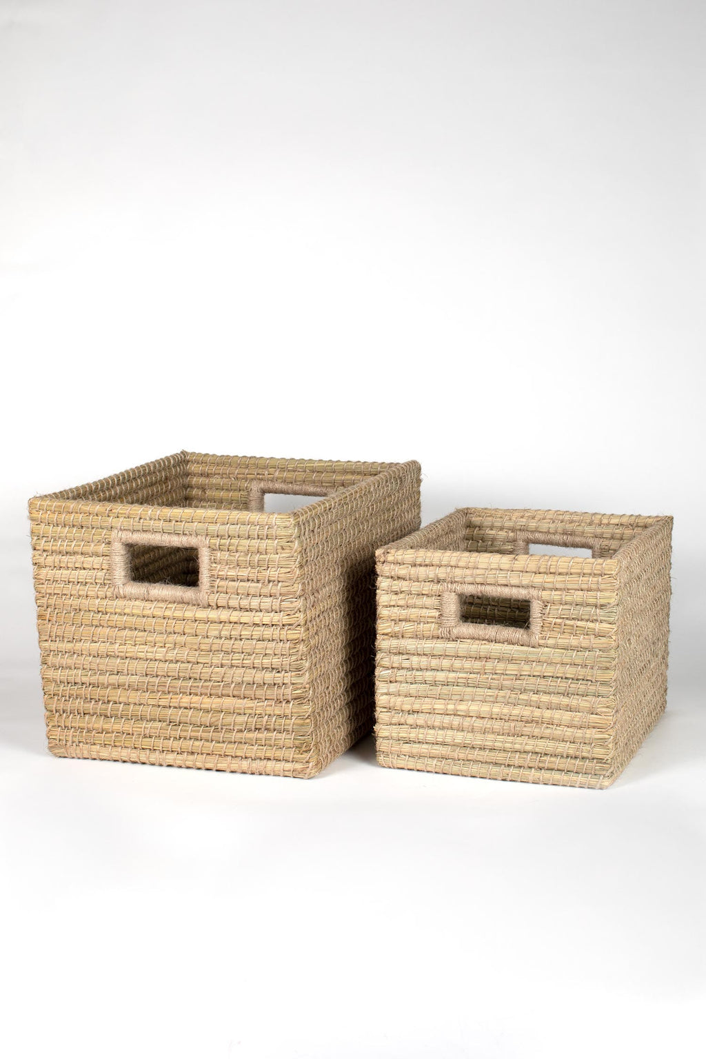 Basket jute wrapped kaisa 15x14x12H natural