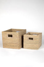 Basket jute wrapped kaisa 15x14x12H natural