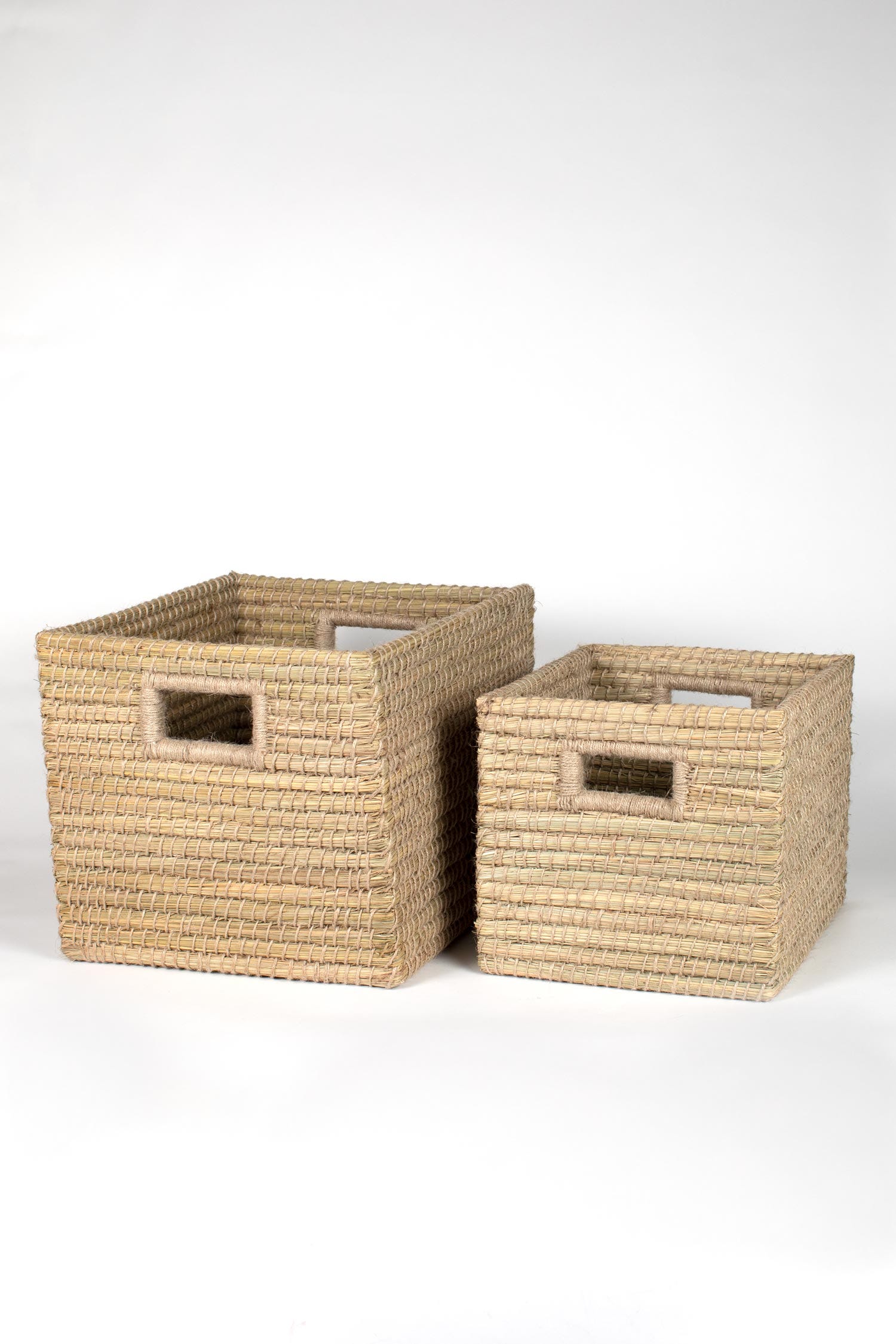 Basket jute wrapped kaisa 15x14x12H natural