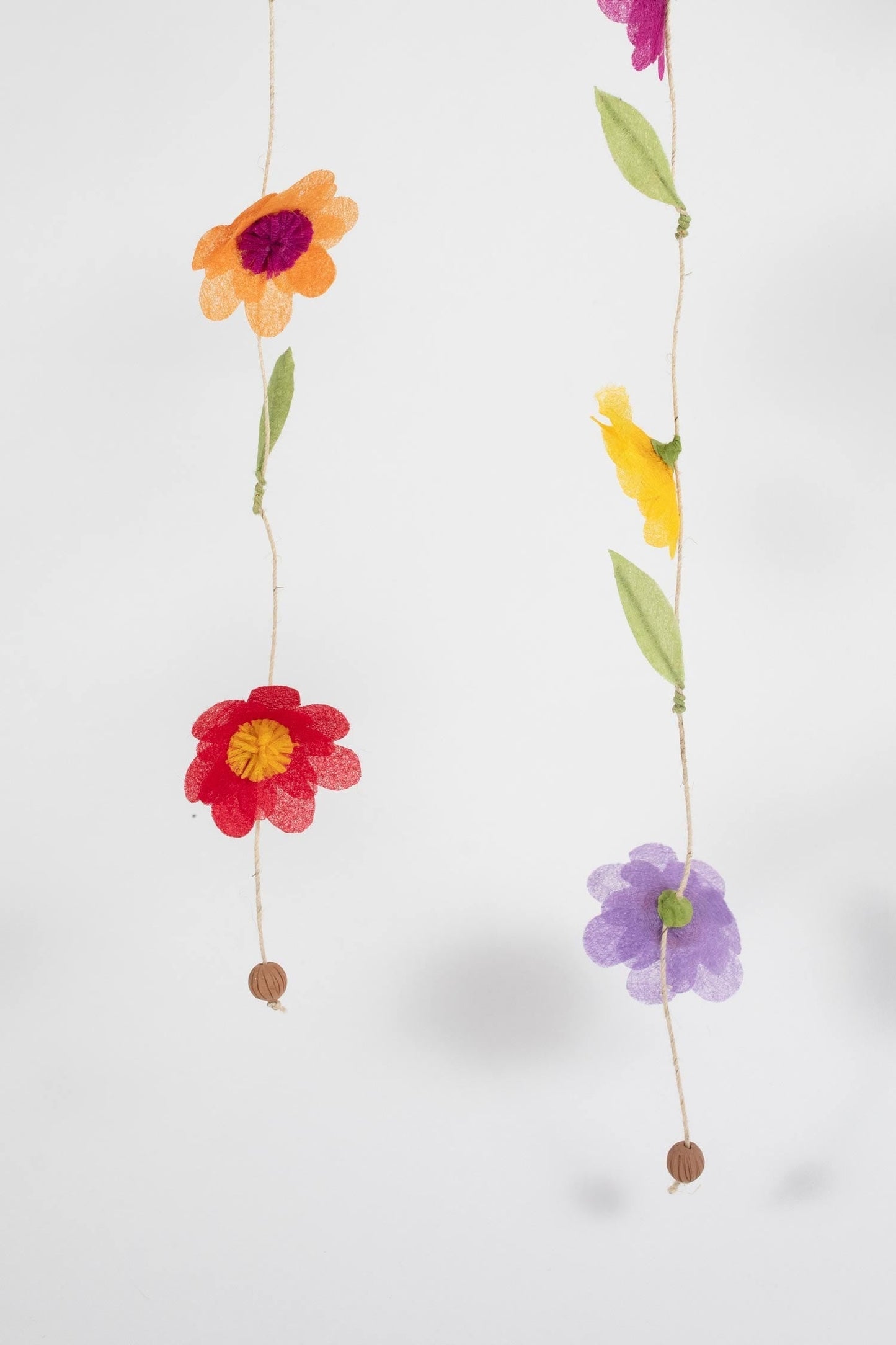 Valance flowers silk paper 40Wx30L multi brights