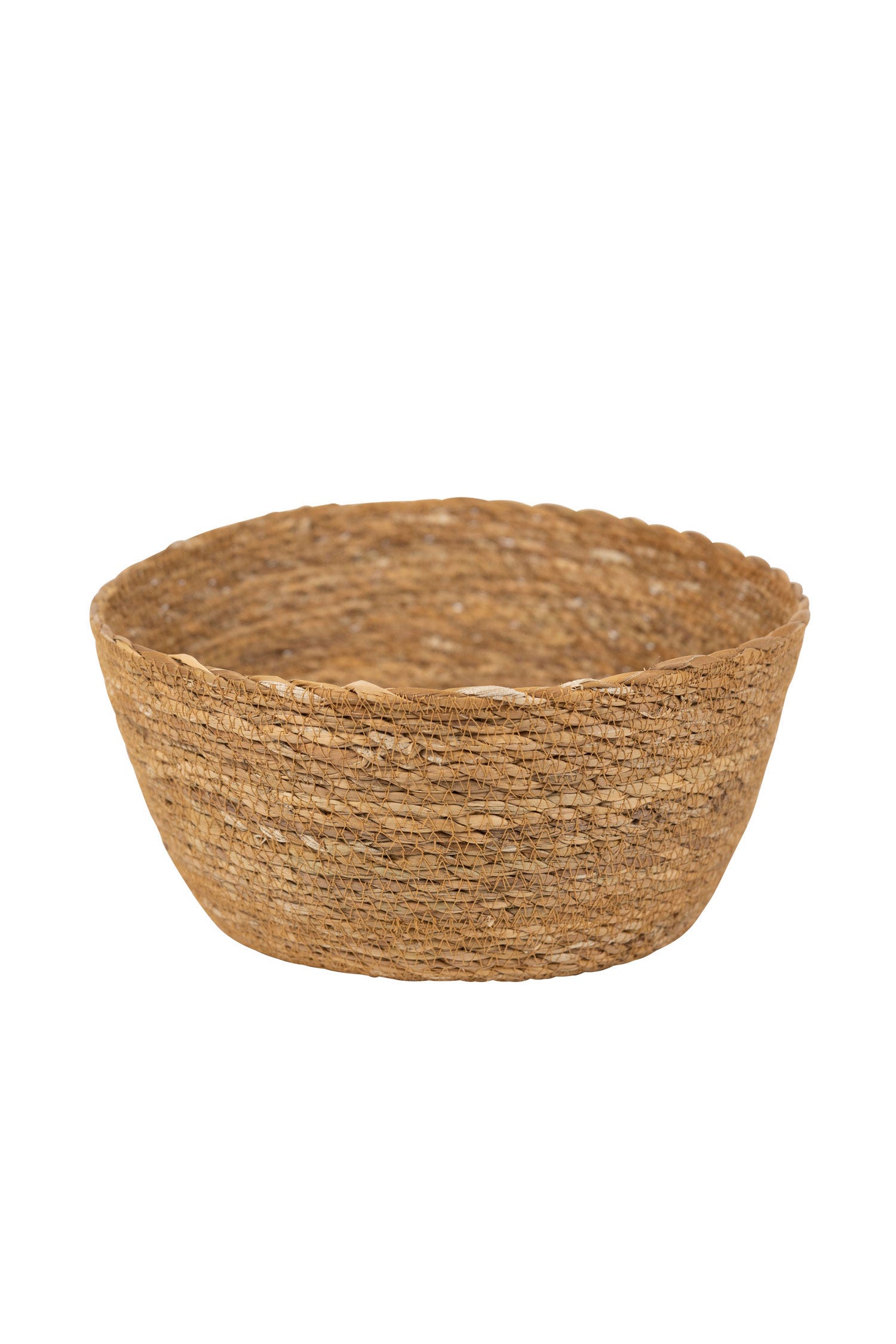 Basket machine stitched hogla grass 9Dx4H natural
